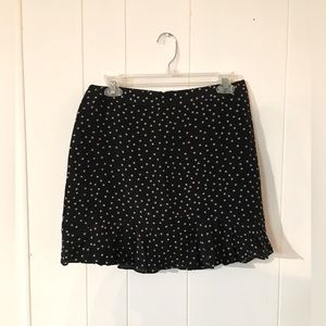 Madewell Silk Skirt In Star Scatter Black & White Size 4